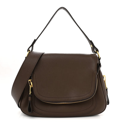 Tom Ford Grained Calfskin Medium Jennifer Crossbody Bag Brown 1 of 13