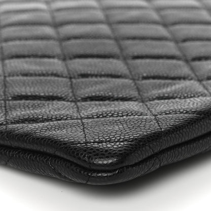 Chanel Caviar Quilted Large Cosmetic Case Black 9 of 10