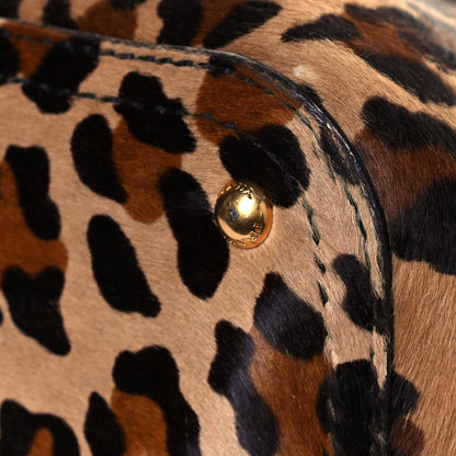 Prada Cavallino Leopard Print Bauletto Sabbia Moro 12 of 13