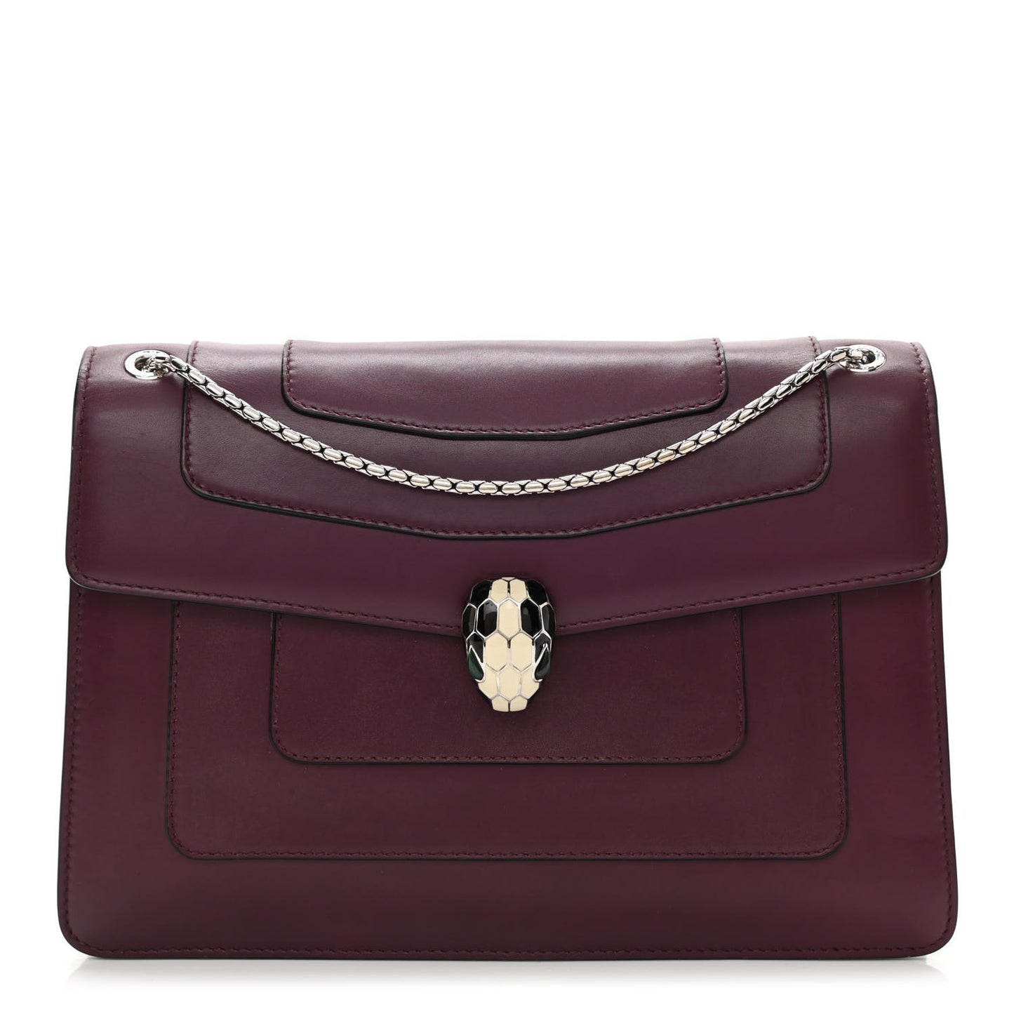 Calfskin Serpenti Forever Shoulder Bag Bordeaux