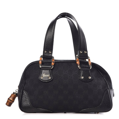 Gucci Monogram Bamboo Boston Black 1 of 7