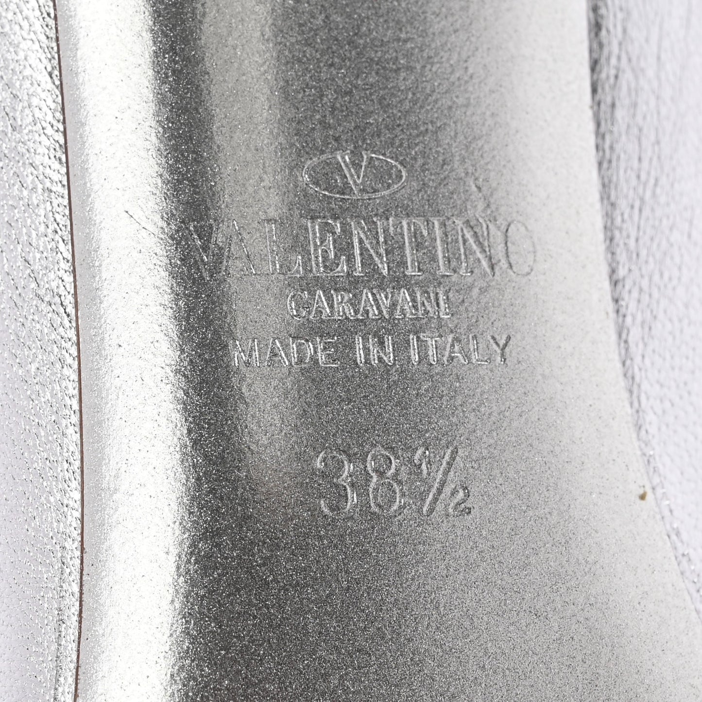 Metallic Nappa PVC Dollybow Pumps 38.5 Silver