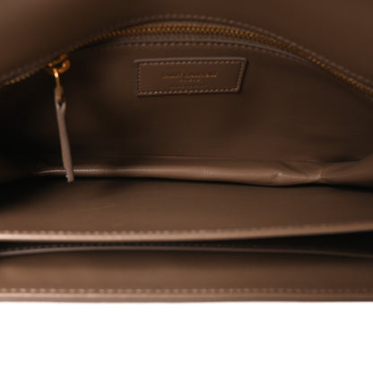 Saint Laurent Smooth Calfskin Le Maillon Satchel Taupe 5 of 10