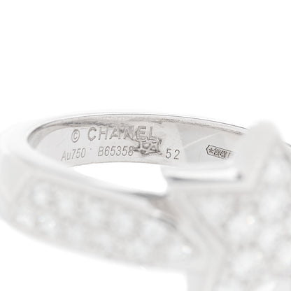 Chanel 18K White Gold Diamond Comete Geode Ring 52 6 4 of 5
