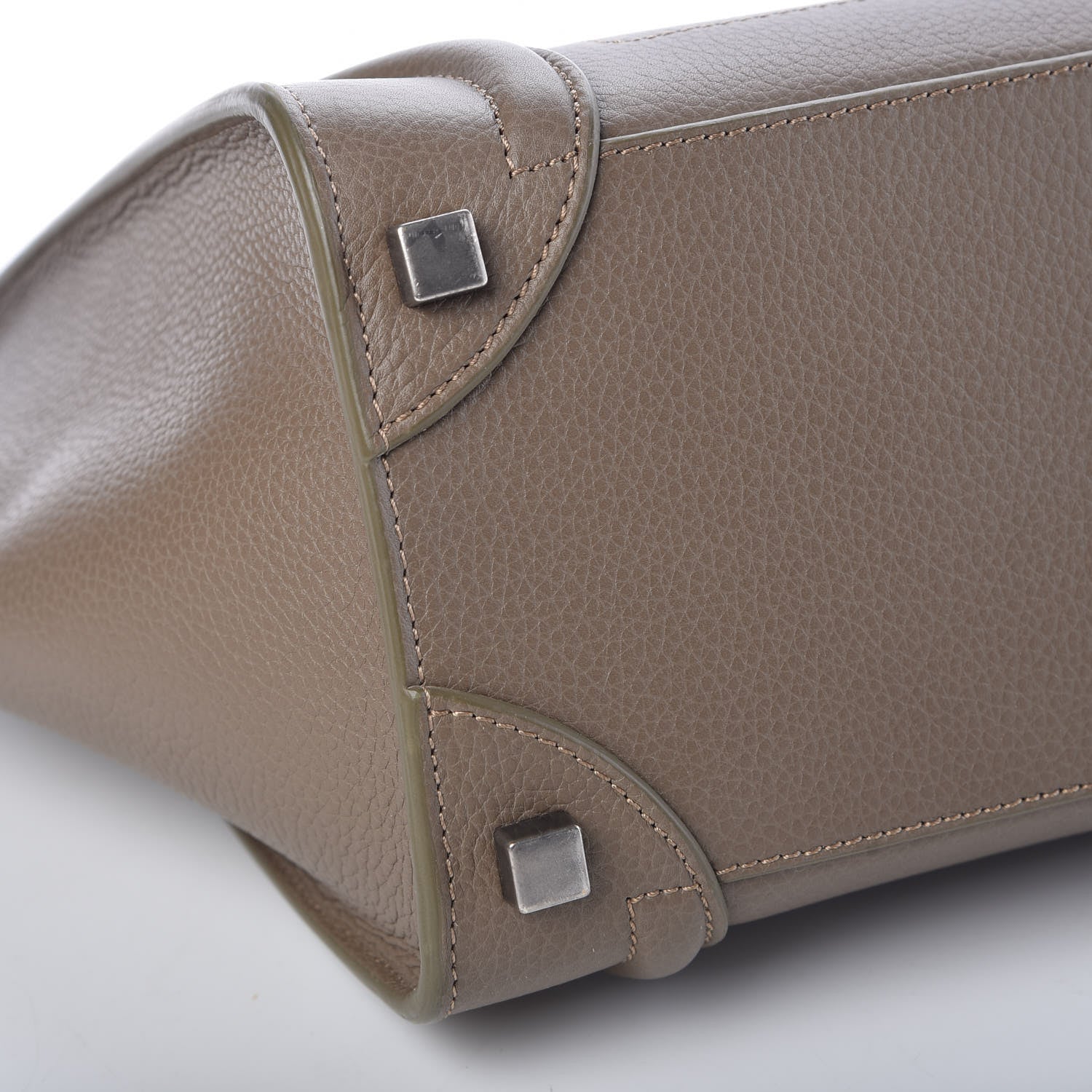 Celine Drummed Calfskin Micro Luggage Souris 10 of 11