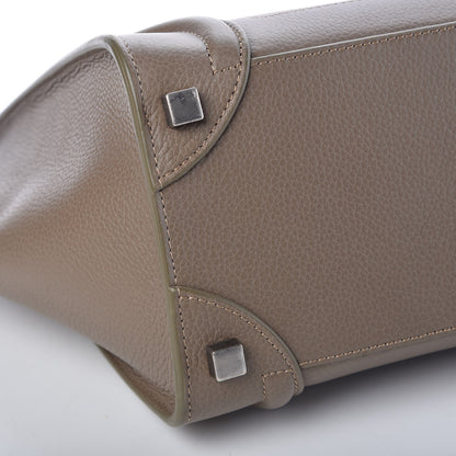 Celine Drummed Calfskin Micro Luggage Souris 10 of 11