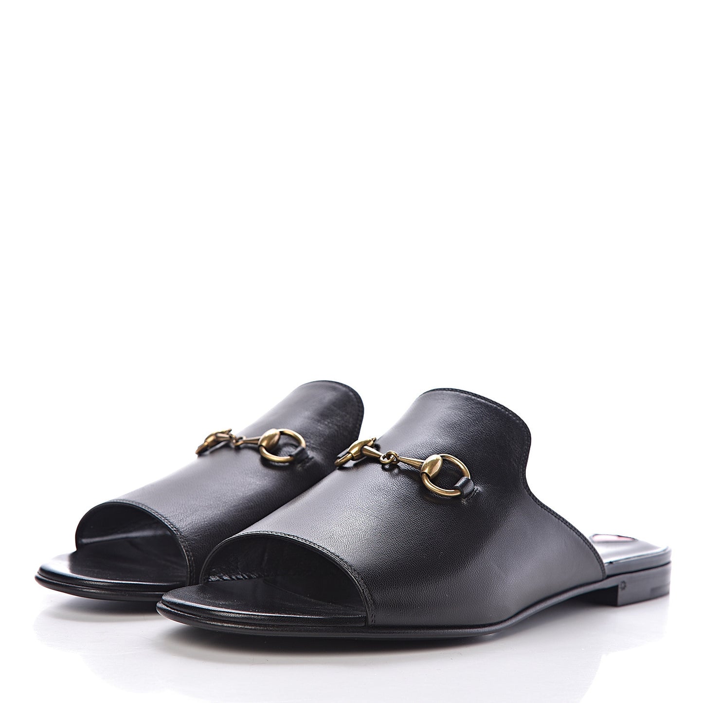 Malaga Kid Horsebit Slide Sandals 38.5 Black