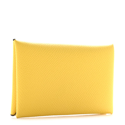 Hermes Epsom Calvi Card Case Lime 3 of 8