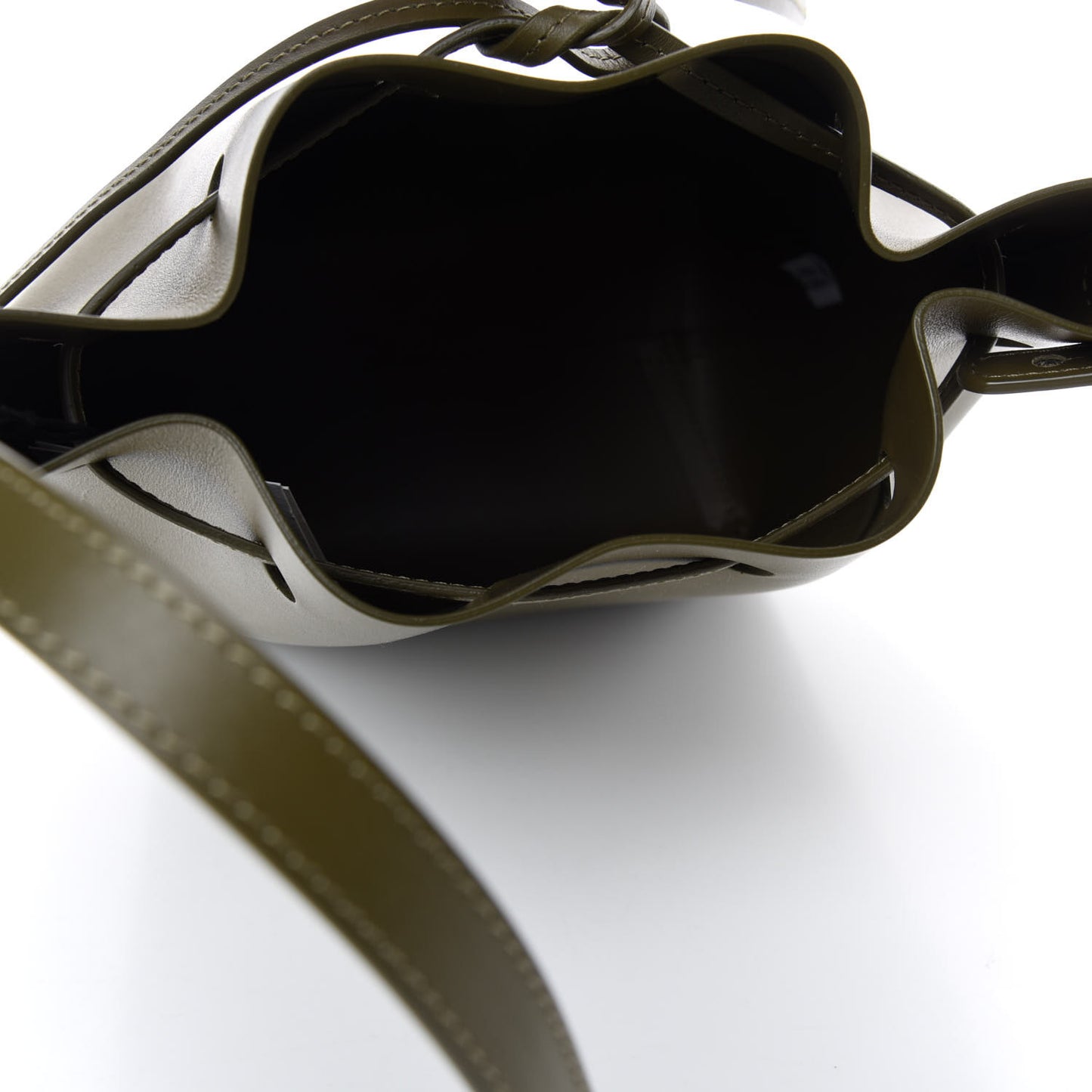Calfskin Mini Bucket Bag Olive