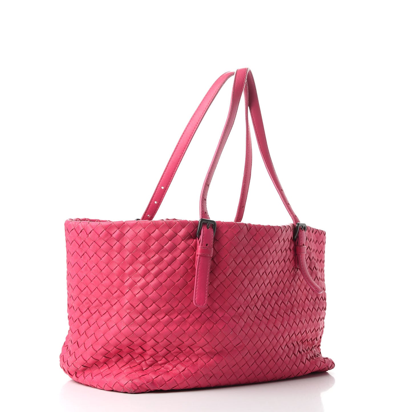Nappa Intrecciato Medium Seamless Tote Fuchsia