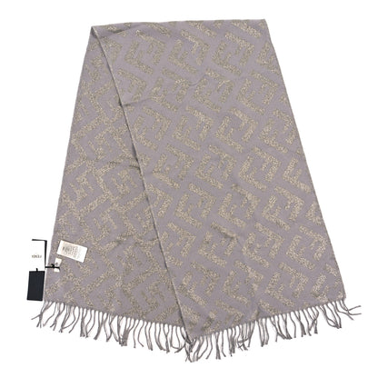 Fendi Cashmere Lurex FF Scarf Tortora 2 of 3