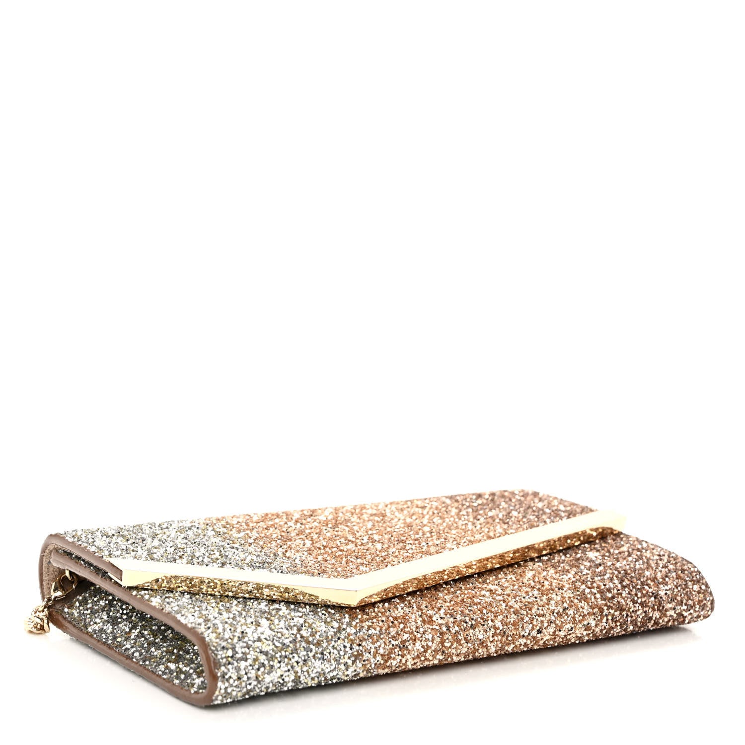 Jimmy Choo Glitter Degrade Emmie Clutch Silver Gold Rose Gold 4 of 9