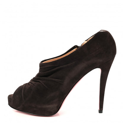Christian Louboutin Suede Treopli 120 Booties 38.5 Moka 1 of 8