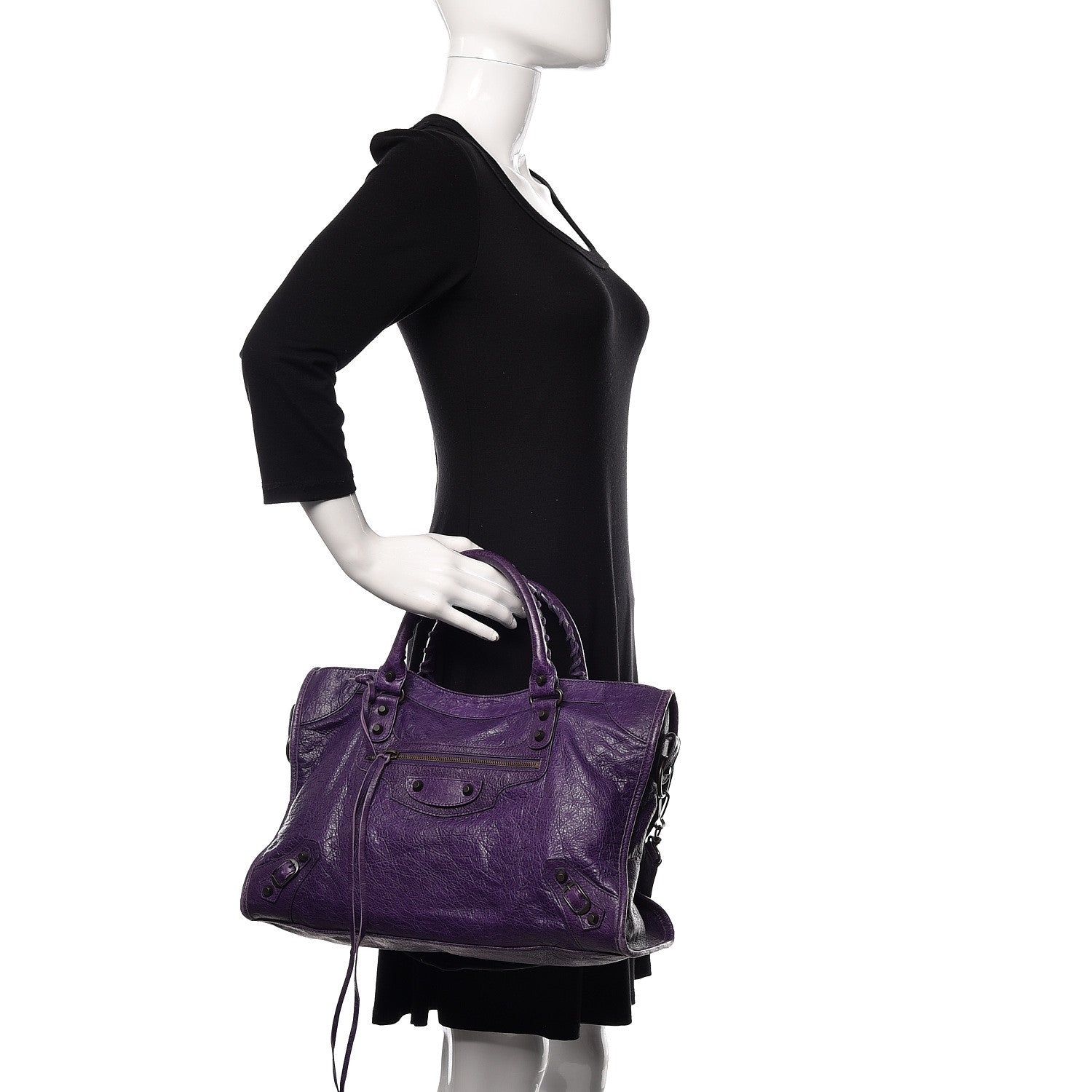 Balenciaga Agneau Classic Hardware City Dark Violet 2 of 9