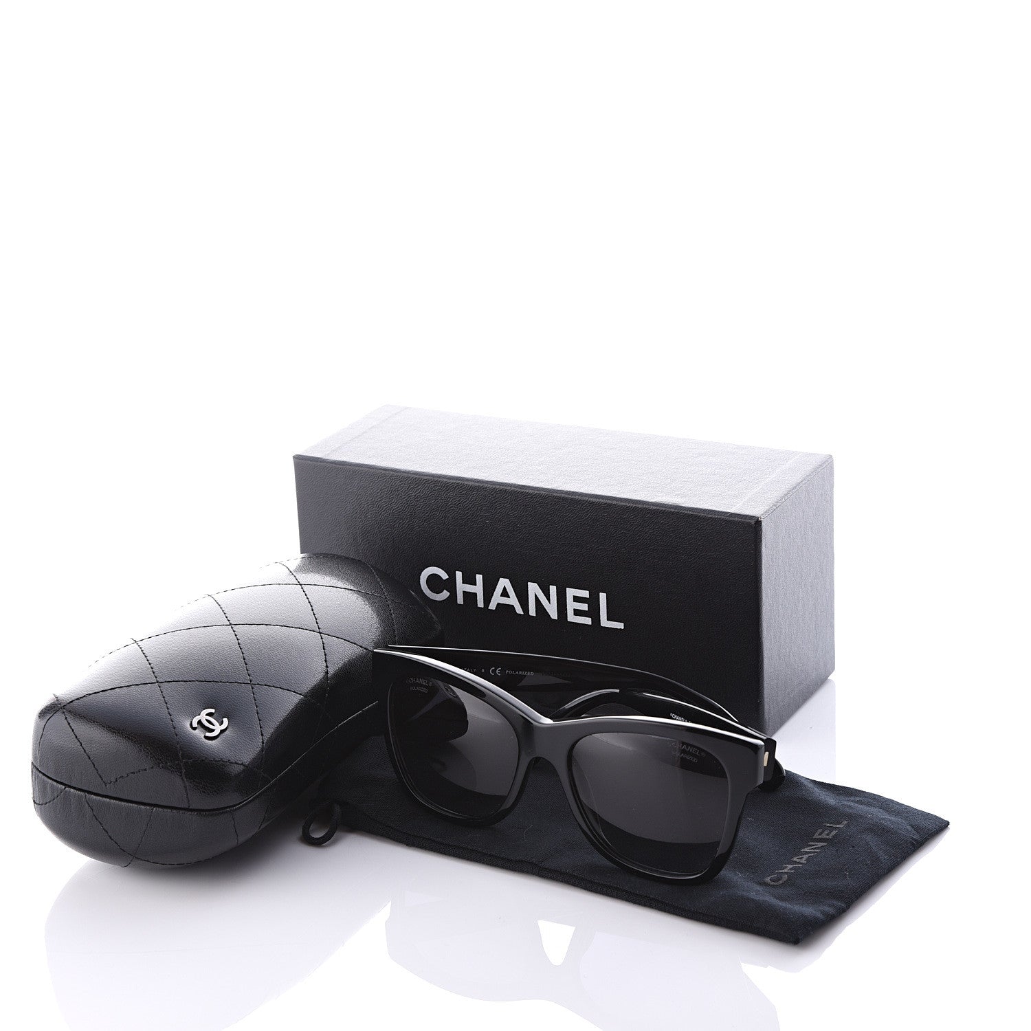 Chanel Polarized Square CC Sunglasses 5380 Black 9 of 9