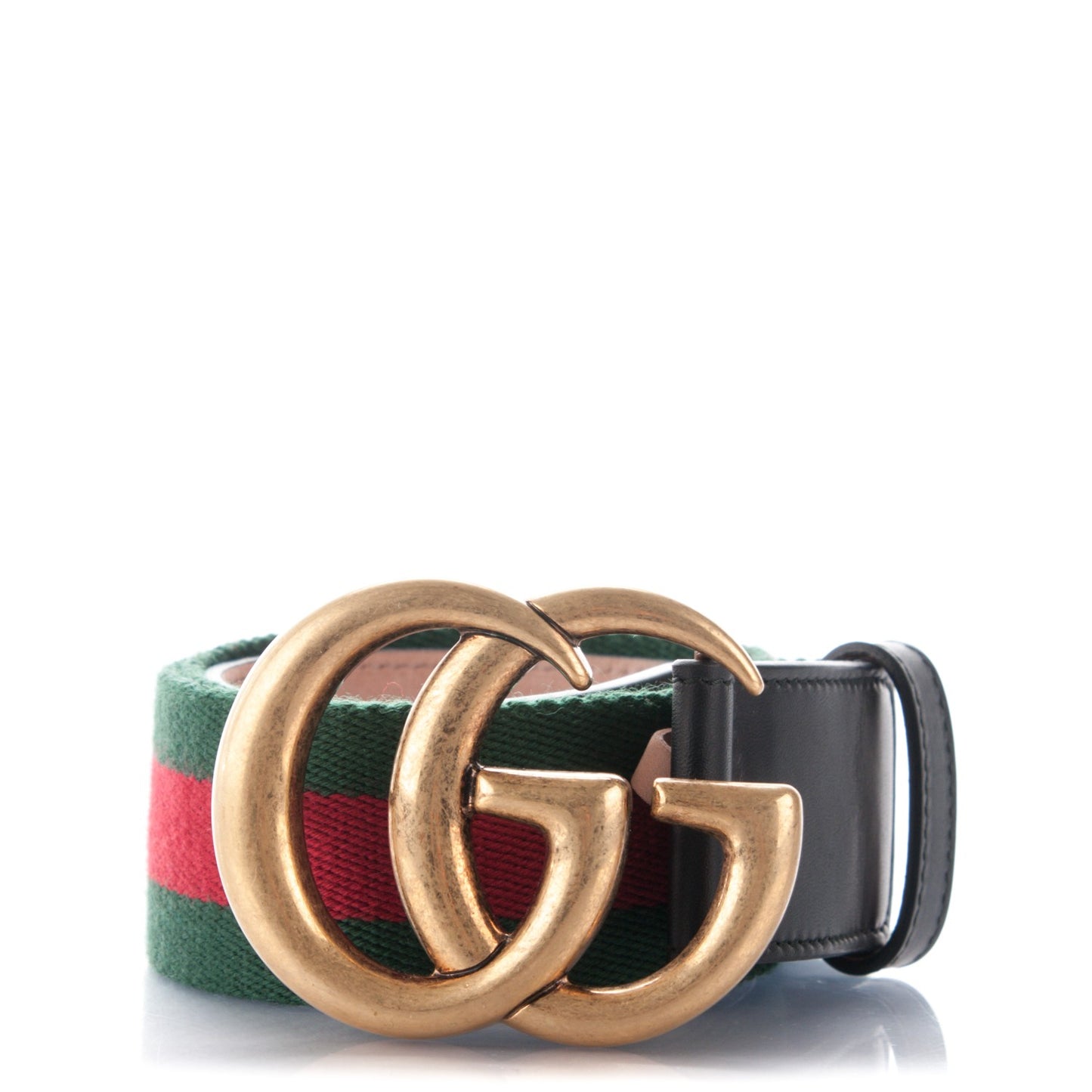 Nylon Calfskin Double G Web 40mm Belt 75 30 Green Red Black