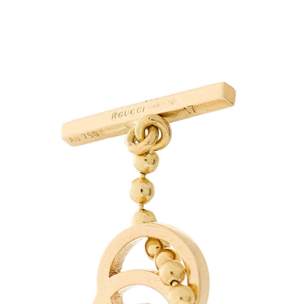 Gucci 18K Yellow Gold GG Running Toggle Bracelet 4 of 4