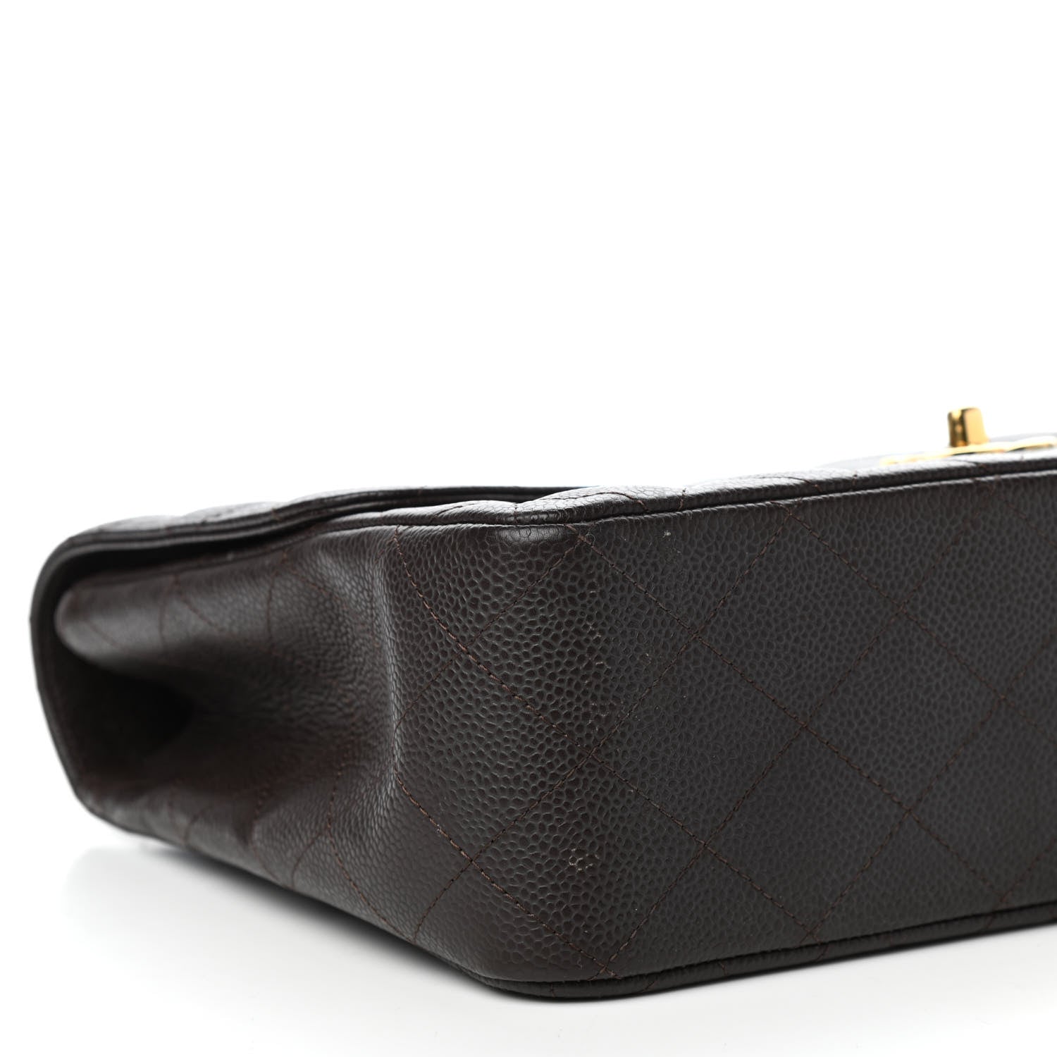 Chanel Caviar Quilted Jumbo Single Flap Dark Brown 10 of 11