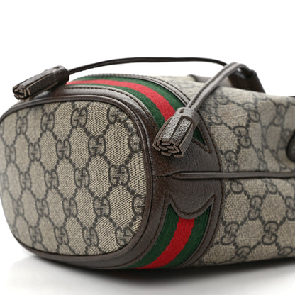 Gucci GG Supreme Monogram Web Mini Ophidia Bucket Bag Brown 9 of 13