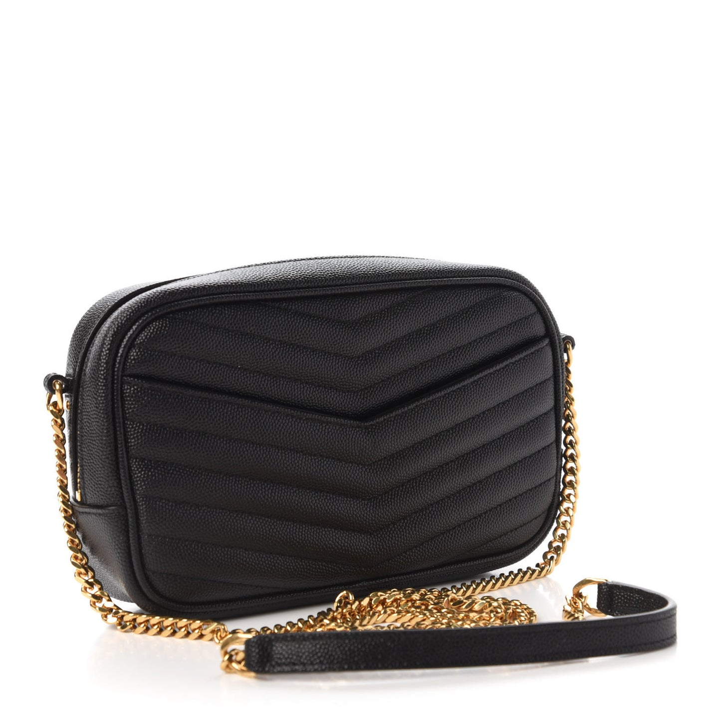 Grain De Poudre Matelasse Monogram Mini Lou Camera Bag Black