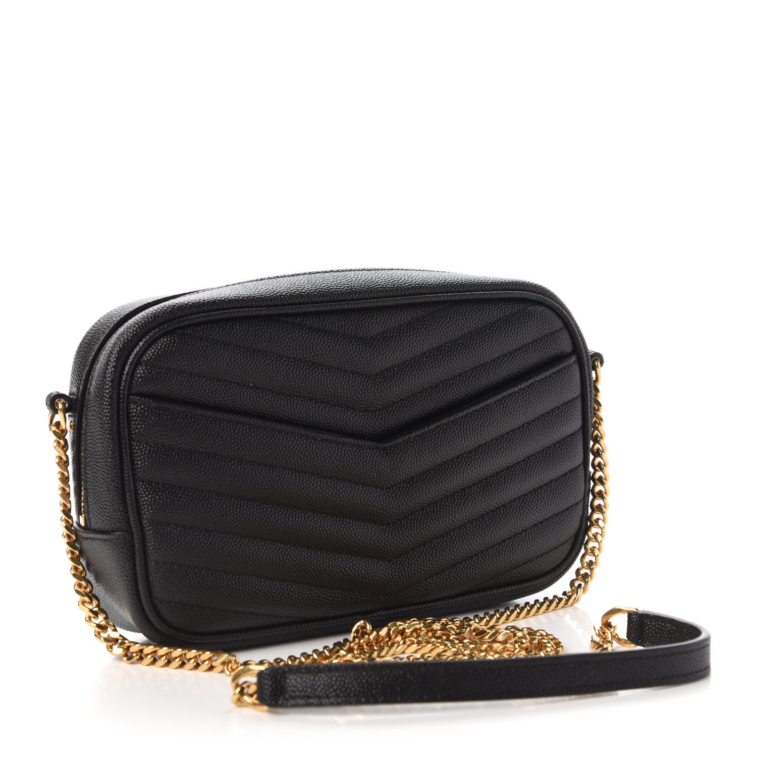 Saint Laurent Grain De Poudre Matelasse Monogram Mini Lou Camera Bag Black 3 of 10