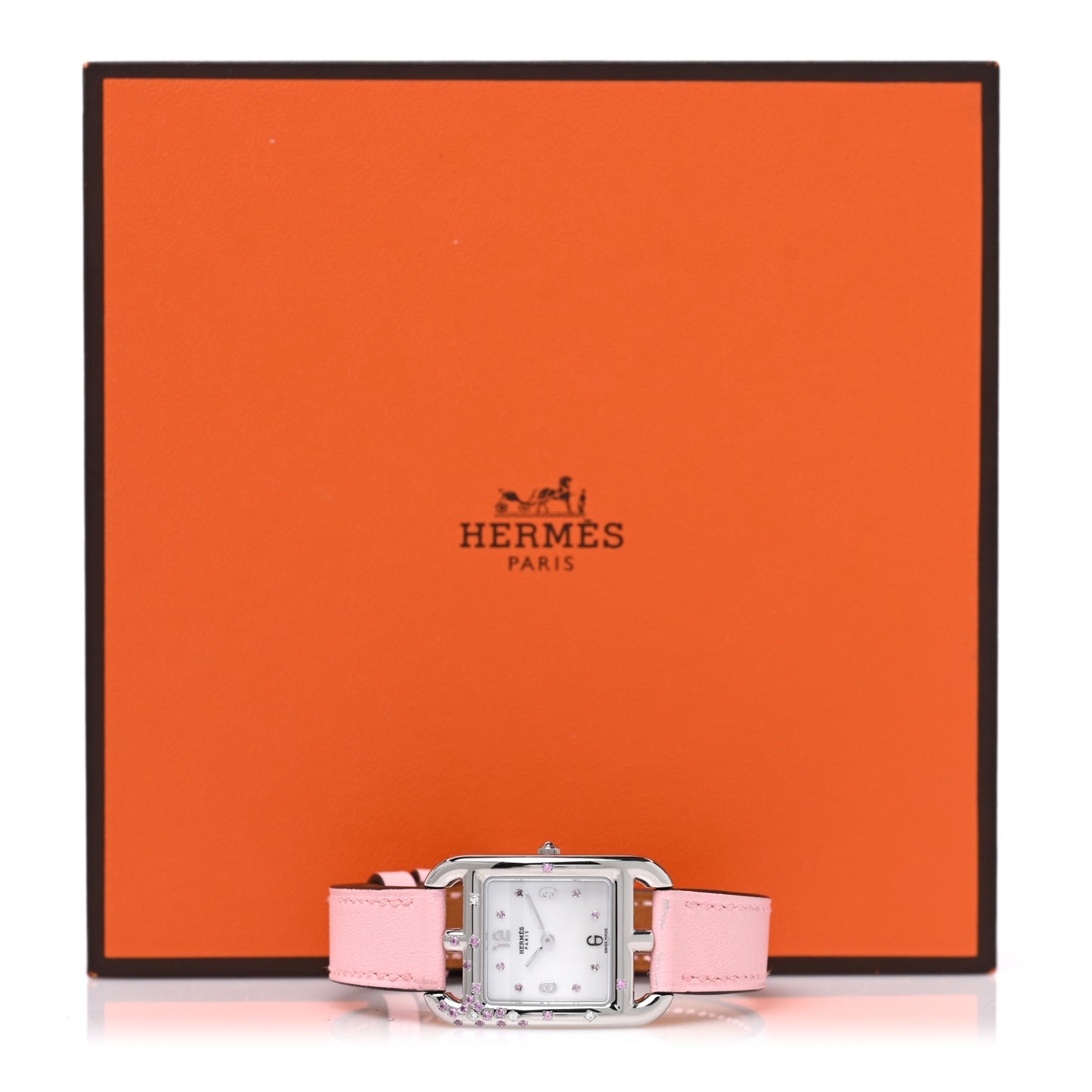 Stainless Steel Swift Diamond Pink Sapphire Mother of Pearl 23mm Cape Cod Quartz Watch Rose Sakura