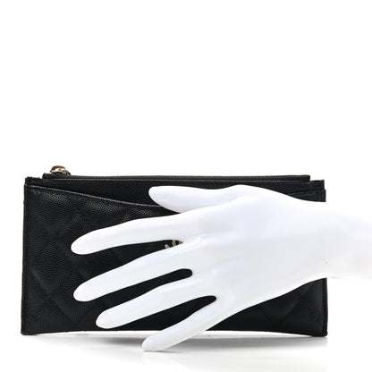 Chanel Caviar Quilted Classic Zip Pouch Black 2 of 8