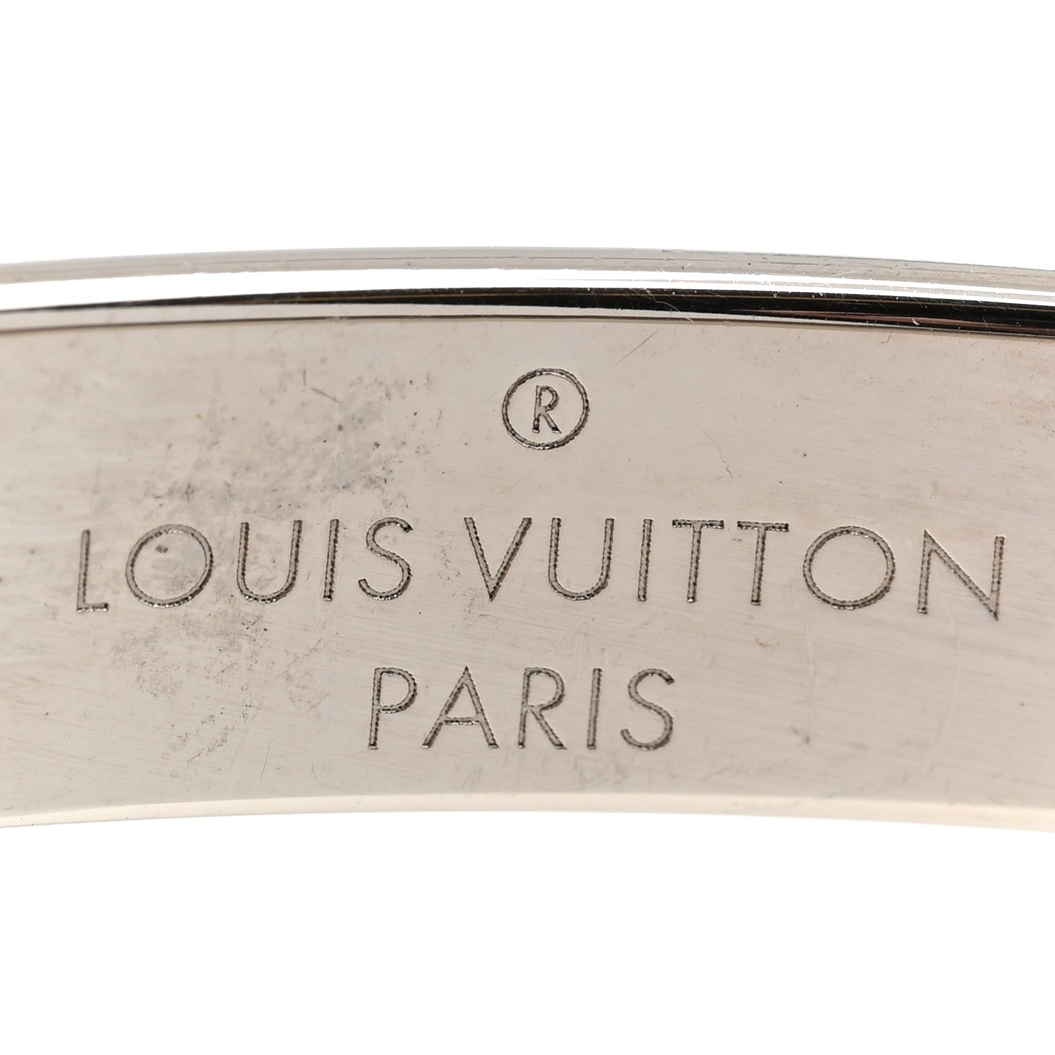 Louis Vuitton Palladium Monogram Nanogram Cuff S Silver 4 of 6