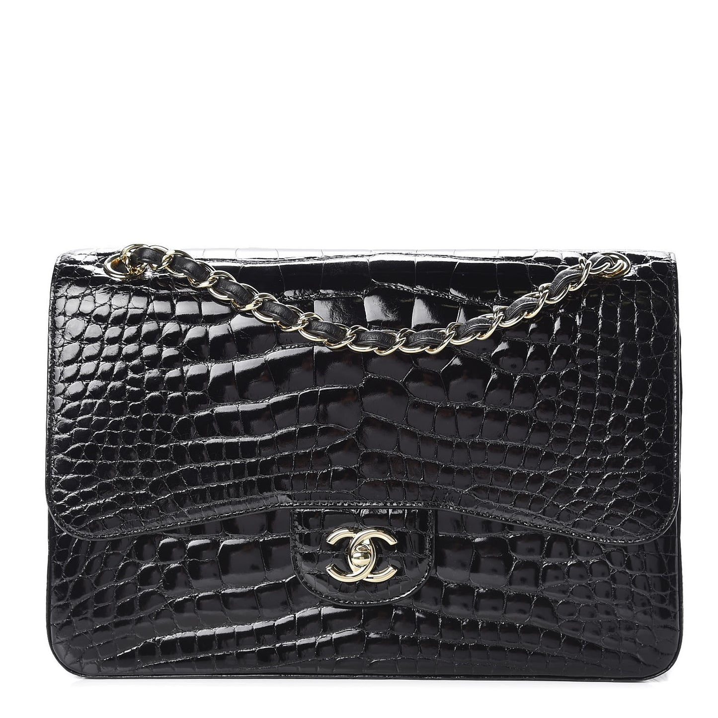 Alligator Jumbo Double Flap Black