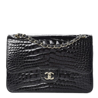 Chanel Alligator Jumbo Double Flap Black 1 of 11