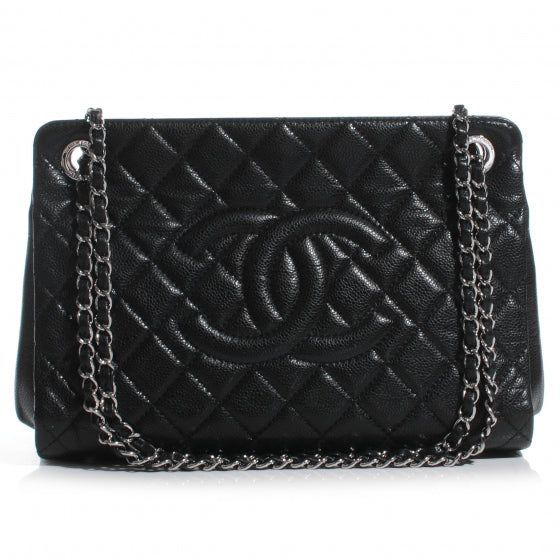 Caviar CC Timeless Shopping Tote Black