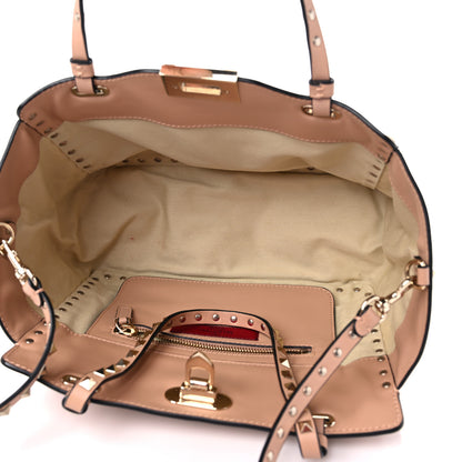 Valentino Garavani Vitello Small Rockstud Tote Skin Sorbet 5 of 10