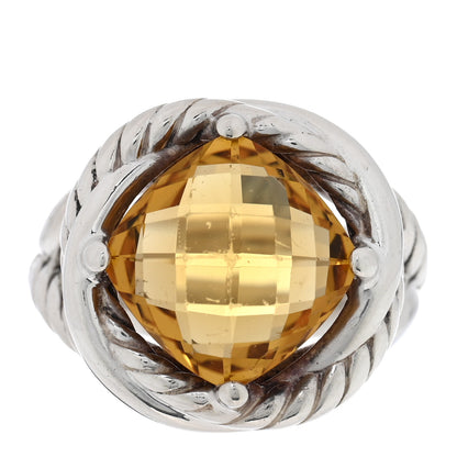 David Yurman Sterling Silver Citrine 11mm Infinity Ring 52 6 1 of 5