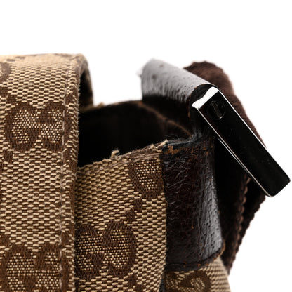 Gucci Monogram Small Flap Messenger Bag Beige Dark Brown 10 of 10