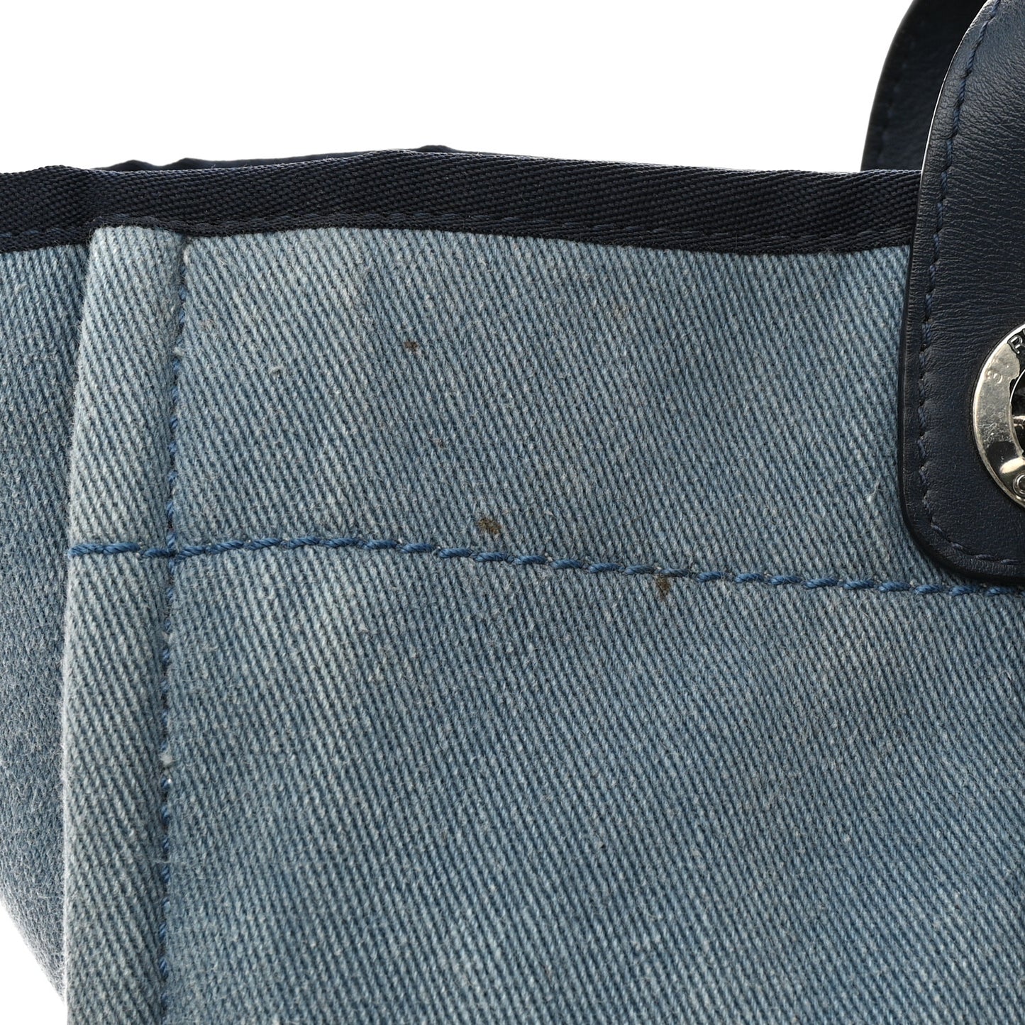 Canvas Sequin Medium Deauville Tote Navy