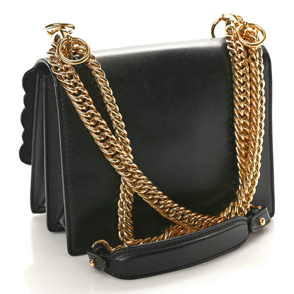 Fendi Vitello Liberty Metal Scalloped Multi Studded Small Kan I Shoulder Bag Black 3 of 11