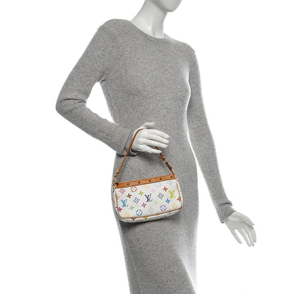 Louis Vuitton Monogram Multicolor Pochette Accessories White 2 of 8