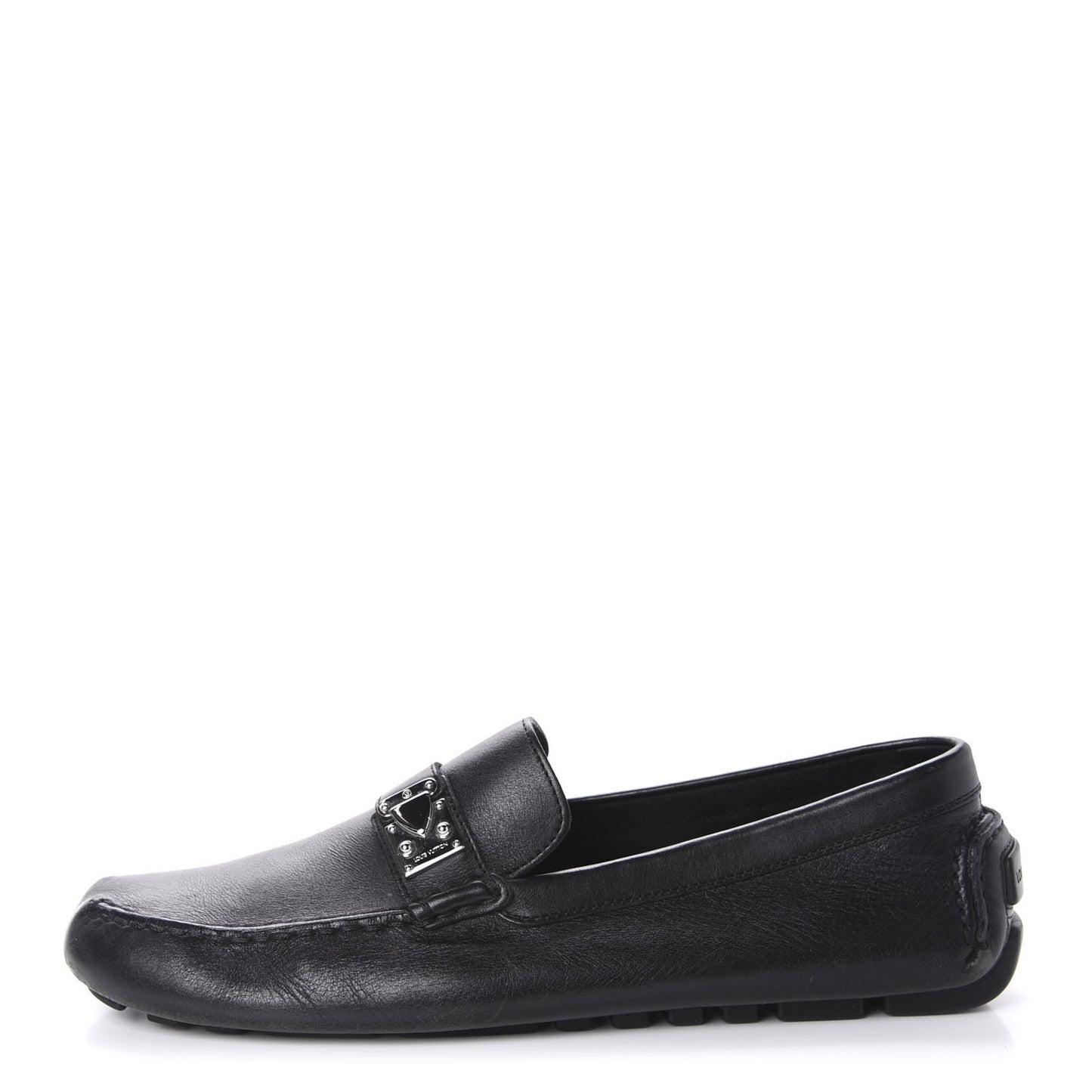 Calfskin Racetrack Moccasin Loafers 10.5 Black