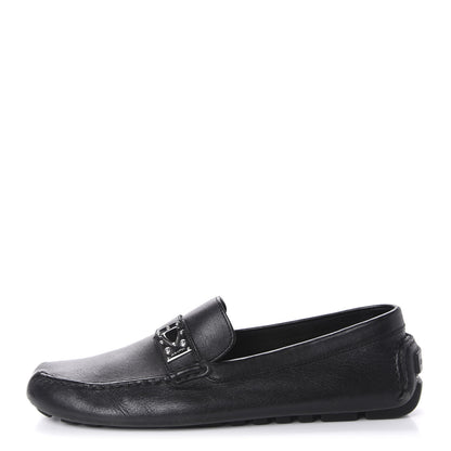 Louis Vuitton Calfskin Racetrack Moccasin Loafers 10.5 Black 1 of 16