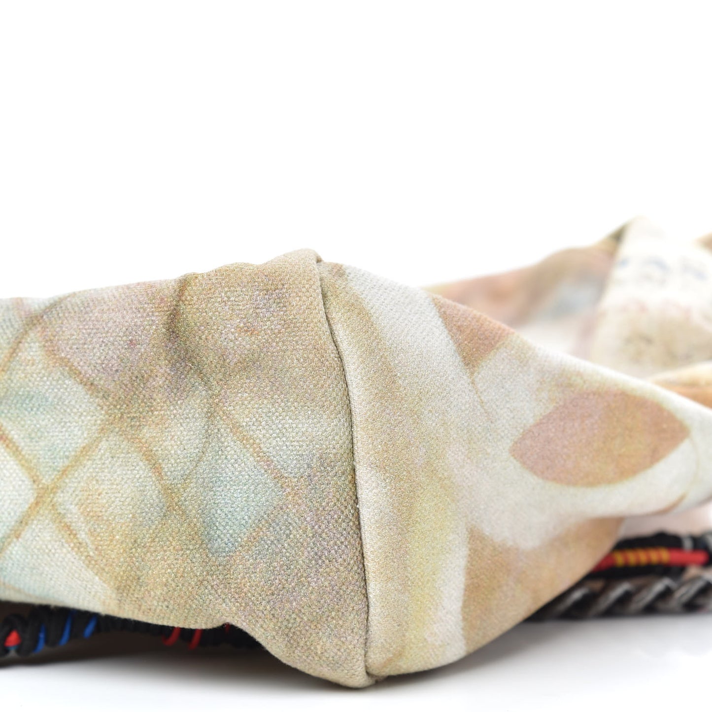 Graffiti Printed Canvas Medium Backpack Beige