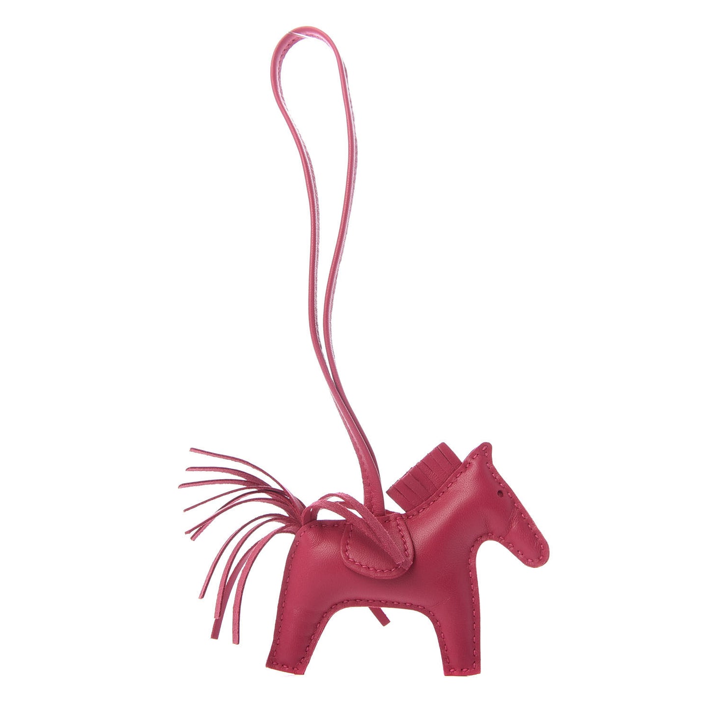 Milo Lambskin Grigri Rodeo Horse Bag Charm PM Rose Mexico