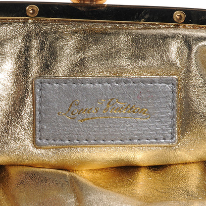 Louis Vuitton Satin Monogram Aumoniere Clutch Silver 6 of 8