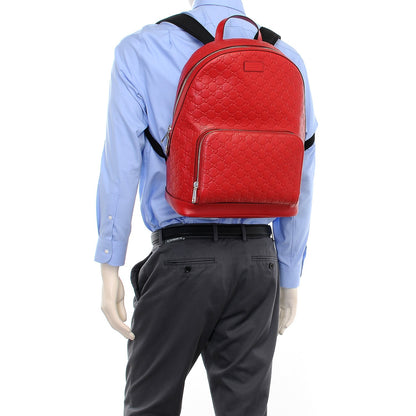 Gucci Guccissima Signature Day Backpack Hibiscus Red 2 of 7