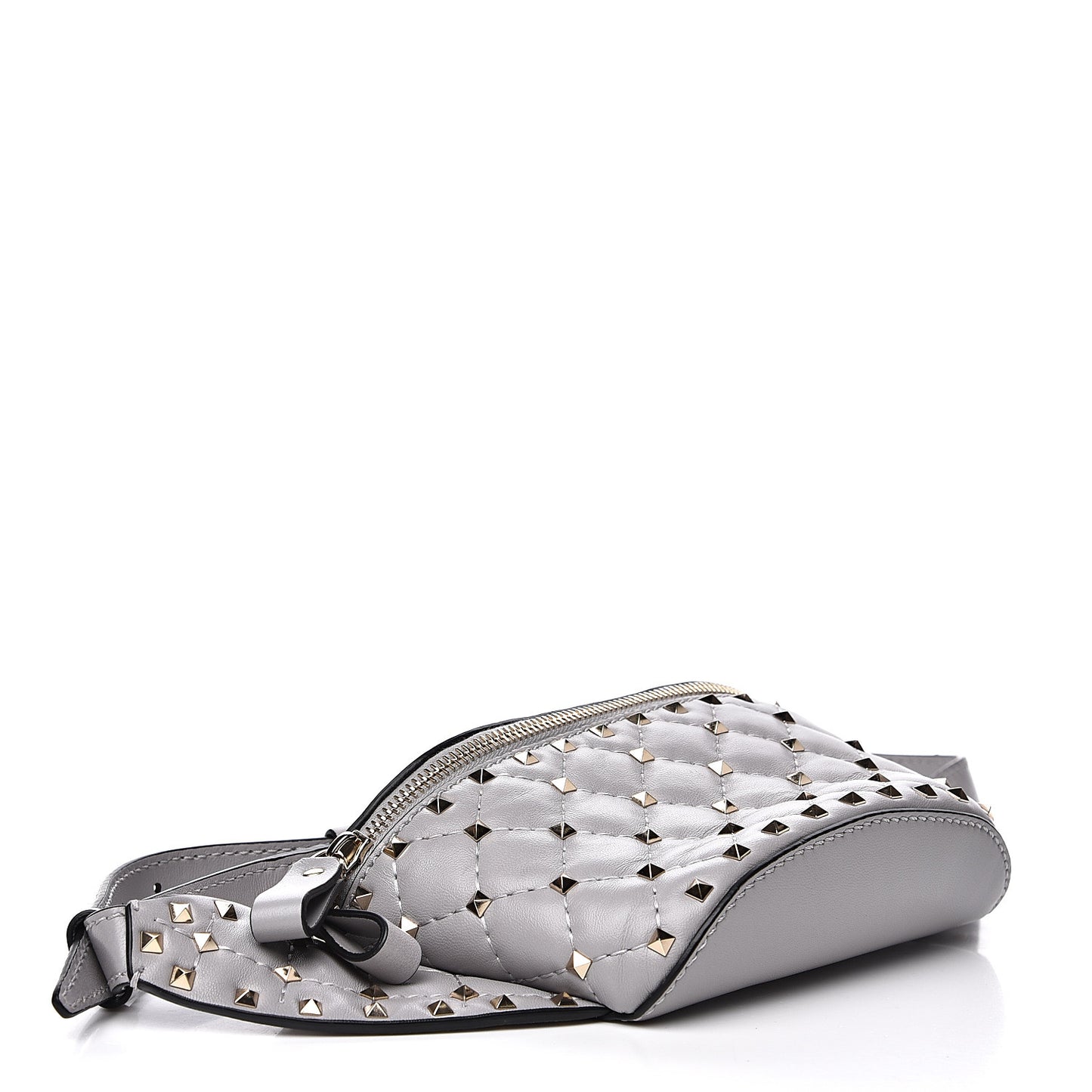 Nappa Rockstud Spike Belt Bag 95 Pastel Grey