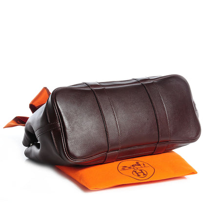 Hermes Swift Leather Bolduc Twilly Garden Party TPM Tote Chocolate 8 of 14