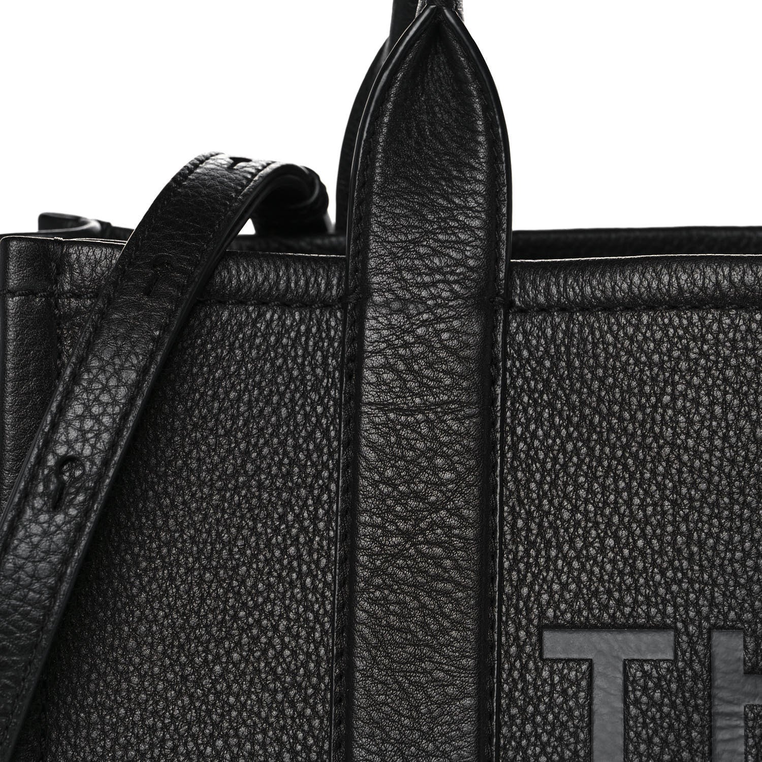Marc Jacobs Grained Calfskin Medium The Tote Bag Black 9 of 9