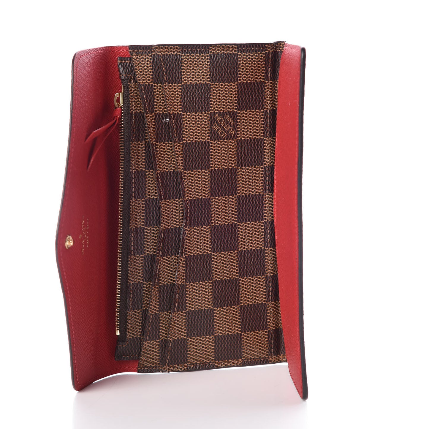 Damier Ebene Josephine Wallet Red