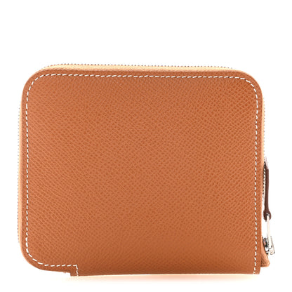 Hermes Epsom Silk'In Compact Wallet Gold Cassis Vert Fizz 1 of 7
