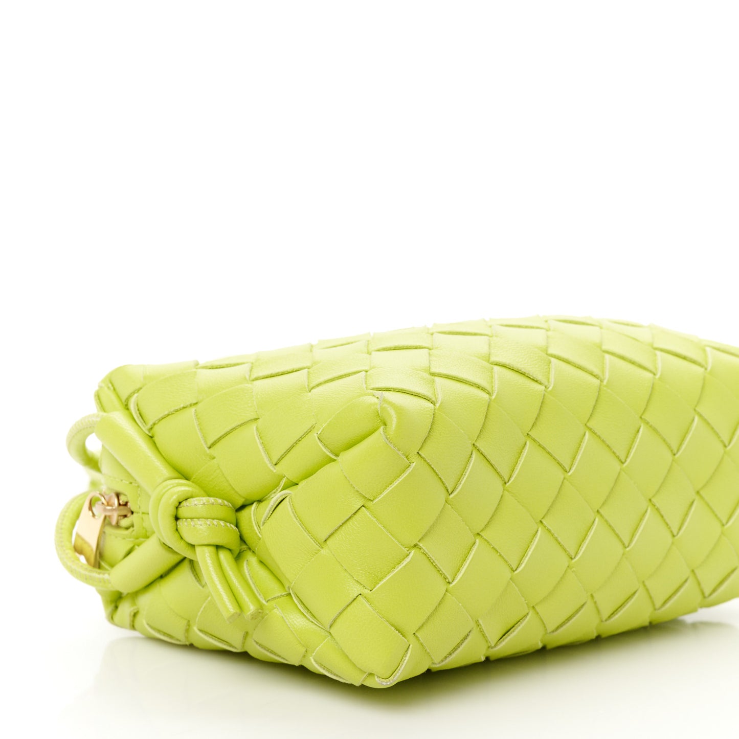 Nappa Intrecciato Mini Loop Camera Bag Acid Kiwi