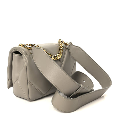 Bulgari Calfskin Matelasse Mini Serpenti Cabochon Crossbody Bag Grey 3 of 11